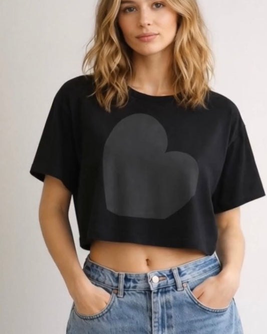 PERFECTLY IMPERFECT CROPPED TEE